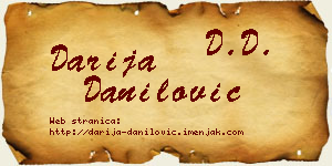 Darija Danilović vizit kartica